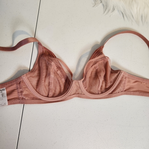 Freya Tailored High Apex Bra Ash Rose Pink Underwire Unpadded Mesh Size 30D 4011 - Picture 6 of 7